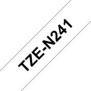 BROTHER Labeltape TZeN241 Zelfklevend Zwart op Wit 18 mm x 8 m