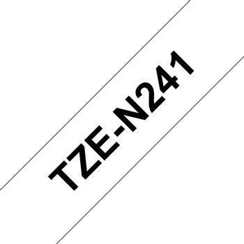 BROTHER 18MM Black On White Nonlaminated (TZEN241)