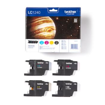 BROTHER LC1240 Value-Pack - Black, yellow, cyan, magenta - original - blister with accoustic / electromagnetic alarm - ink cartridge - for Brother DCP-J525, J725, J925, MFC-J430, J5910, J625, J6510, J (LC1240VALBPDR)