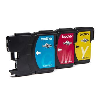 BROTHER LC1100RBWBP - Yellow, cyan, magenta - original - blister - ink cartridge - for Brother DCP-185, 385, 395, J715, MFC-490, 5490, 5890, 5895, 6890, 790, 795, 990, J615 (LC1100-RBWBP)