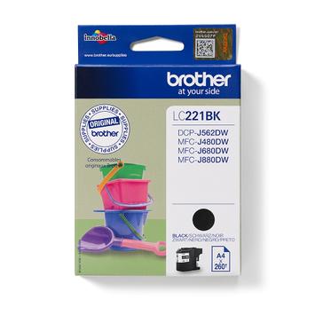 Brother LC221BK - svart - original - blekkpatron (LC221BK)