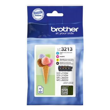 BROTHER LC3213 - 4-pack - black, yellow, cyan, magenta - original - ink cartridge - for Brother DCP-J772DW,  DCP-J774DW,  MFC-J890DN,  MFC-J890DW,  MFC-J890DWN,  MFC-J895DW (LC3213VALDR)