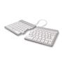 R-GO Tools Split Break Ergonomic Keyboard, QWERTY (Nordic), Wireless - White