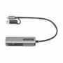 STARTECH USB 3.0multi-Media Memory Card Reader SD/ microSD/ CompactFlash USB-C External Card Reader with USB-A Adapter (FCREADMICRO3V2)