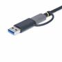 STARTECH USB 3.0multi-Media Memory Card Reader SD/ microSD/ CompactFlash USB-C External Card Reader with USB-A Adapter (FCREADMICRO3V2)