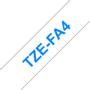 BROTHER TZe-FA4 - Fabric - blue on white - Roll (1.8 cm x 3 m) 1 cassette(s) tape - for P-Touch PT-3600, D400, D450, D600, E300, E550, H101, H300, H500, P700, P750, P900, P950