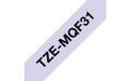 BROTHER TZe-MQF31 - Black on pastel purple - Roll (1.2 cm x 8 m) 1 cassette(s) laminated tape - for Brother PT-P950, P-Touch PT-D610, E310, P-Touch Cube PT-P300, P-Touch Cube Pro PT-P910