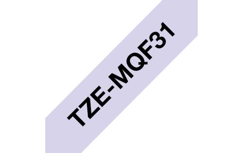 BROTHER TZe-MQF31 - Black on pastel purple - Roll (1.2 cm x 8 m) 1 cassette(s) laminated tape - for Brother PT-P950, P-Touch PT-D610, E310, P-Touch Cube PT-P300, P-Touch Cube Pro PT-P910 (TZEMQF31)