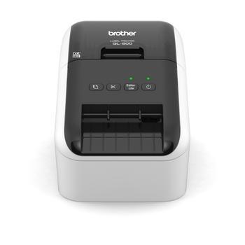 BROTHER QL-800 - Etiketprinter - to-farvet (monokrom) - direkte termisk - Rulle (6,2 cm) - 300 x 600 dpi - op til 93 etiketter/ min. - USB 2.0 - cutter - sort, hvid (QL-800)