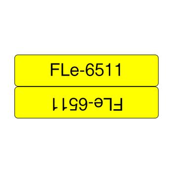 BROTHER flaggetiketter FLE6511 45x21 mm svart på gul_ 72st_ (FLE6511)