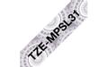 BROTHER Tape/TZEMPSL31 12MM BLACKON SILVER LACE