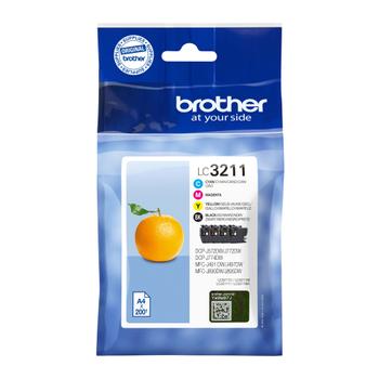BROTHER LC3211 Value Pack - 4-pack - black, yellow, cyan, magenta - original - ink cartridge - for Brother DCP-J572, DCP-J772, DCP-J774, MFC-J890, MFC-J895 (LC3211VAL)