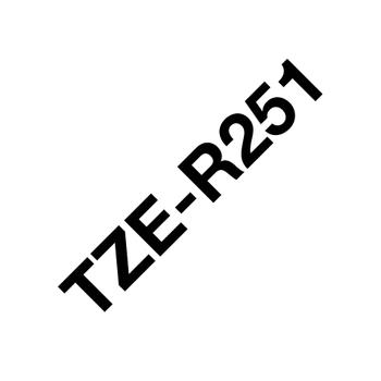 BROTHER Tape/24mm black on white (TZER251)