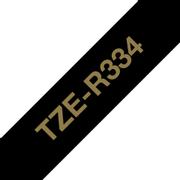 BROTHER TZe-R334 - Satin - gold on black - Roll (1.2 cm x 4 m) 1 cassette(s) ribbon tape - for P/N: PTD215e