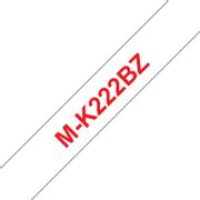 BROTHER M-K222BZ - Plastic - red on white - Roll (0.9 cm x 8 m) 1 cassette(s) tape - for P-Touch PT-55, PT-55P, PT-90