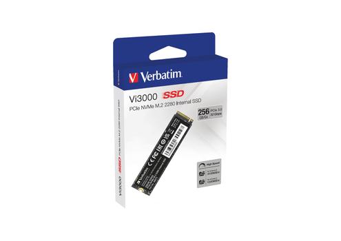 VERBATIM Vi3000 Internal PCIe NVMe M.2 SSD 256GB (49373)