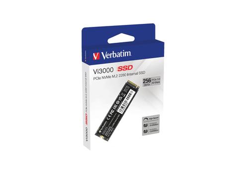 VERBATIM Vi3000 Internal PCIe NVMe M.2 SSD 256GB (49373)