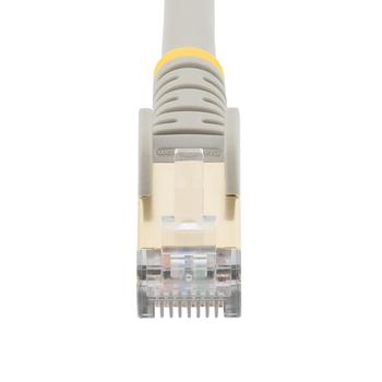 STARTECH StarTech.com 50cm CAT6A Ethernet Cable, 10 Gigabit Shielded Snagless RJ45 100W PoE Patch Cord, CAT 6A 10GbE STP Network Cable w/Strain Relief, Grey, Fluke Tested/UL Certified Wiring/ TIA - Category 6A  (6ASPAT50CMGR)