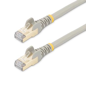STARTECH StarTech.com 50cm CAT6A Ethernet Cable, 10 Gigabit Shielded Snagless RJ45 100W PoE Patch Cord, CAT 6A 10GbE STP Network Cable w/Strain Relief, Grey, Fluke Tested/UL Certified Wiring/ TIA - Category 6A  (6ASPAT50CMGR)