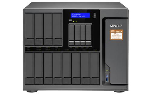 QNAP TS-1635AX-4G 16-Bay NAS quad-core 1.6GHz 4GB DDR4 SATA 6Gb/s 12x3.5in/ 2.5in HDD/SSD bays + 4x2.5in SSD bays + 2xM.2 2280 SATA (TS-1635AX-4G)