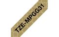 BROTHER TZe-MPGG31 black on gold geometric 4m long