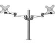 KENSON Monitor Arm Twin Pole 7260A Sølv | Enkel installasjon