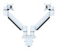 KENSON Twin monitor arm med gasslift LCD Hvit , Opp to 32" , Enkel montering