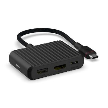 UNISYNK 3 Port USB-C Hub V2 4K 60Hz 100W Black (10383)