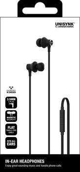 UNISYNK In-Ear Headphones 3,5mm Black (10211)