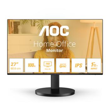 AOC Basic-line 27B3HA2 - B3 Series - LED-Monitor - 68.6 cm (27") - 1920 x 1080 Full HD (1080p) @ 100 Hz - IPS - 250 cd/m˛ - 1300:1 - 1 ms - HDMI, VGA - Lautsprecher - Schwarz (27B3HA2)