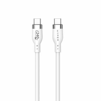 TARGUS 2M USB-C CHARGING CABLE WHITE SILICONE 240W CABL (HJ4002WHGL)