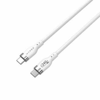 TARGUS 2M USB-C CHARGING CABLE WHITE SILICONE 240W CABL (HJ4002WHGL)