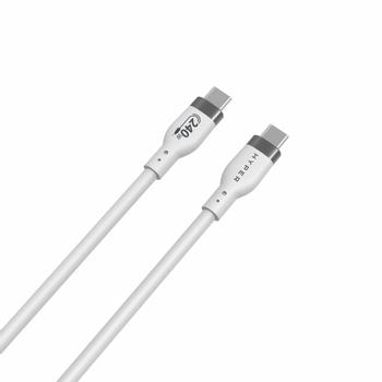 TARGUS 2M USB-C CHARGING CABLE WHITE SILICONE 240W CABL (HJ4002WHGL)