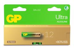 GP Ultra Alkaline Battery, Size AA, LR6, 1.5V, 12-pack