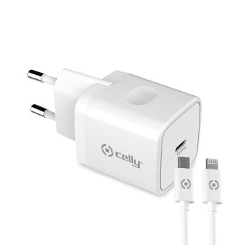 CELLY USB-C 20W+LIGHTNING KAAPELI VALKOINEN (TC1C20WLIGHTWH)