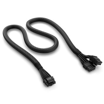NZXT 12VHPWR Adapter Cable - strømkabel - 16-stifts PCI-strøm til 8-pins PCIe-strøm - 65 cm (BB-CG1BB)