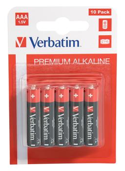 VERBATIM AAA ALKALINE BATTERY 10 PACK / LR03 (49874)