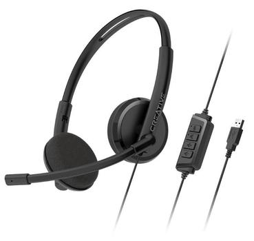 CREATIVE Hs-220 Stereo Headset USB Hodesett Stereo Svart (51EF1070AA001)