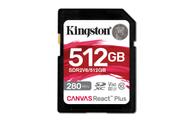 Kingston Canvas React Plus V60 512GB SD-kort, UHS-II, 280MB/s lesehastighet,  150MB/s skrivehastighet (SDR2V6/512GB)