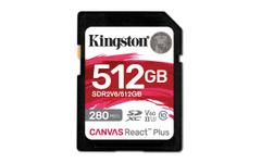 KINGSTON 512GB CANVAS REACT PLUS SDXC UHS-II 280R/150W U3 V60 FOR FULL HD/4K