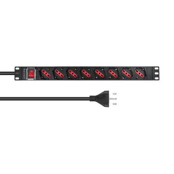 LANVIEW 1U 19 inch 8 port Type F/J,  (LVR-2MIT-SW-IT8)