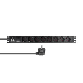 LANVIEW 19" Rack mount power strip, (LVR-2MSCH-SPD-SCH8)