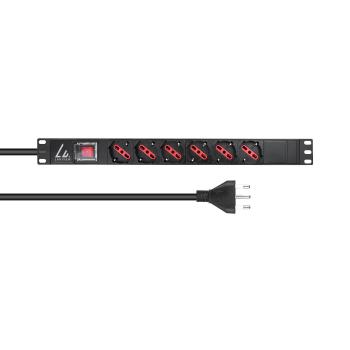 LANVIEW 1U 19 inch 6 port Type F/J,  (LVR-2MIT-SW-IT6)