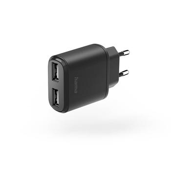 HAMA Charger 2xUSB-A 12W Black (00201627)