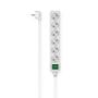 HAMA Power Strip 6-way Switch White 1.4m