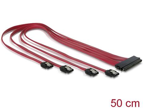 ADDONICS Multilane SAS SFF8484 till 4xSATA 7-pin, 70cm (5e32a02-4g)