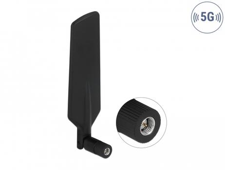 DELOCK 5G LTE Antenna SMA plug -1 - 3 dBi omnidir/ tilt joint black (12606)