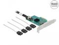 DELOCK PCI Express Card to 4 x SATA 6 Gb/s RAID and HyperDuo - Low Pro