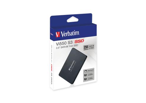 VERBATIM SSD 256GB Verbatim Vi500 S3  2,5" (6.3cm) SATAIII intern retail (49351)