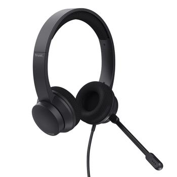 TRUST HS-260 USB - USB C NOISE CANCELATION ON EAR PC HEADSET ECO (25334)